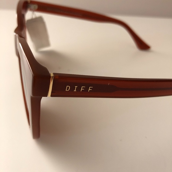 NWT Diff Eyewear Women's Sunglasses Brown/Red/Orange DE01-0618-NHBNN - Picture 3 of 5